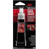 3M Plastic Emblem &amp; Trim Adhesive (03601), 1 fl oz Tube &ndash; Clear-Drying Auto Glue for Plastic and Metal Trim, Emblems, Moldings, Interior or Exterior Use, Quick-Setting, Weather-Resistant Adhesive