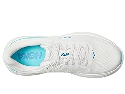 Hoka Men's Bondi 9 Sneaker, White Blue, 14