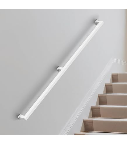Wall Mount Industrial Staircase Handrails 7FT, 1.3 Hand Rails for Indoor Stairs,Antique Brass Wall Mount Industrial Staircase Handrails 7FT, 1.3 Hand Rails for Indoor Stairs,Antique Brass