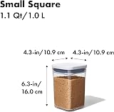 OXO Good Grips POP Container Small Square Short 1L - Airtight Storage view 2