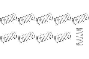 METALLIXITY Compression Springs (0.4x4mm OD,10mm Free Length) 10Pcs, 304 Stainless Steel Extension Spring - for Shop Home Repairs, DIY Projects, Silver Tone
