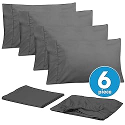 King Size Bed Sheets - 6 Piece 1500 Supreme