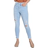 Royalty for Me Womens Royalty for Me Women's High Rise Skinny Ankle Jean with Double Frayed Hem Sustainable