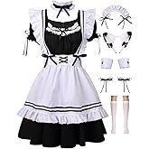 Colorful House Women's Anime Cosplay French Apron Maid Fancy Dress Costume
