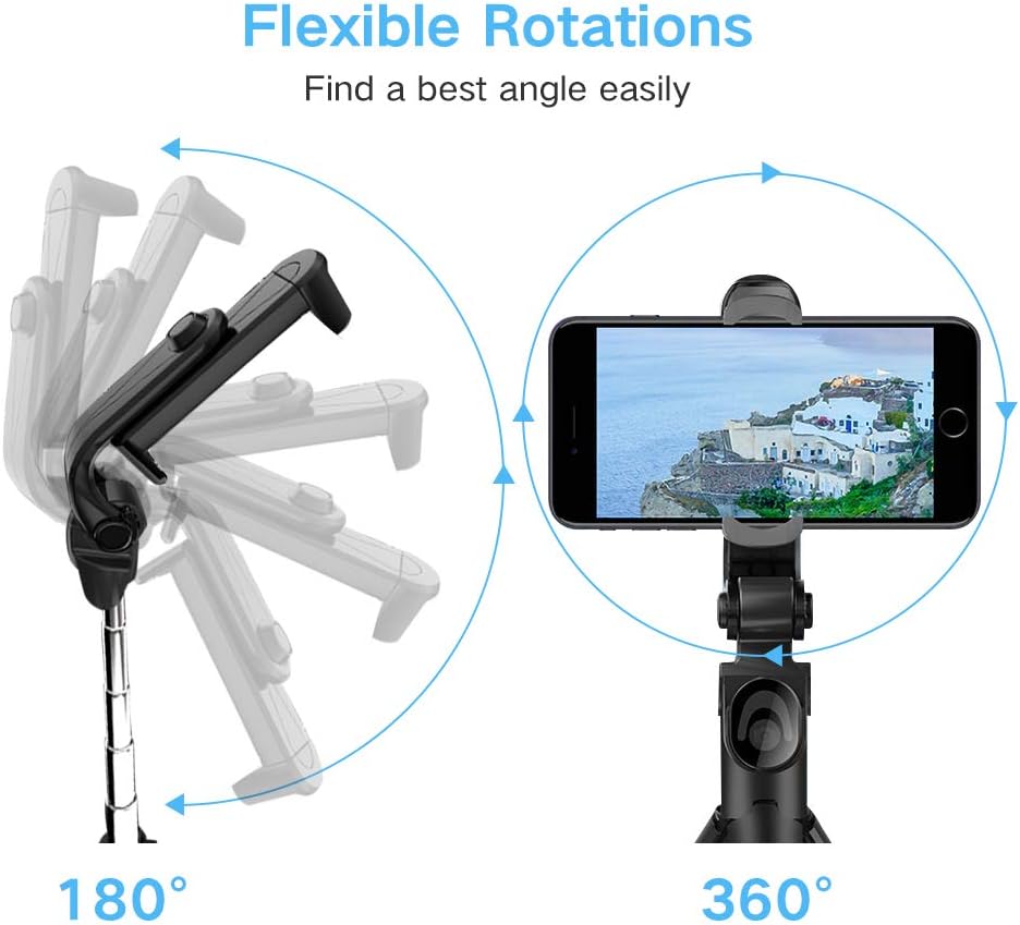 Selfie Stick Bluetooth, Doosl Selfie Stick Tripod - Extendable Tripod Stick with Remote - Facetime Phone Stand, Wireless Selfie Stick Tripod, Portable Tripod for Phone: Camera & Photo