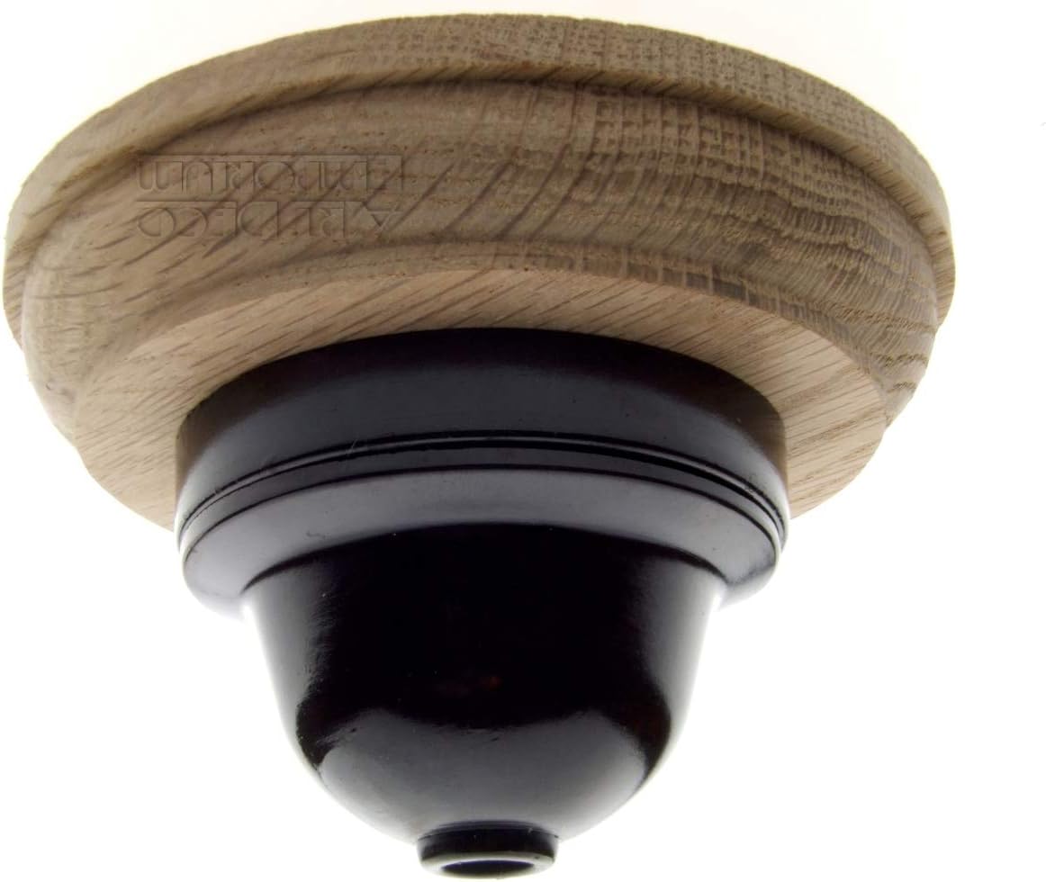 Solid Natural Oak Ogee Profile Round Mount for Period Vintage and Bakelite Ceiling Roses, Ceiling Rose Mount, 1 Pack - Image 4