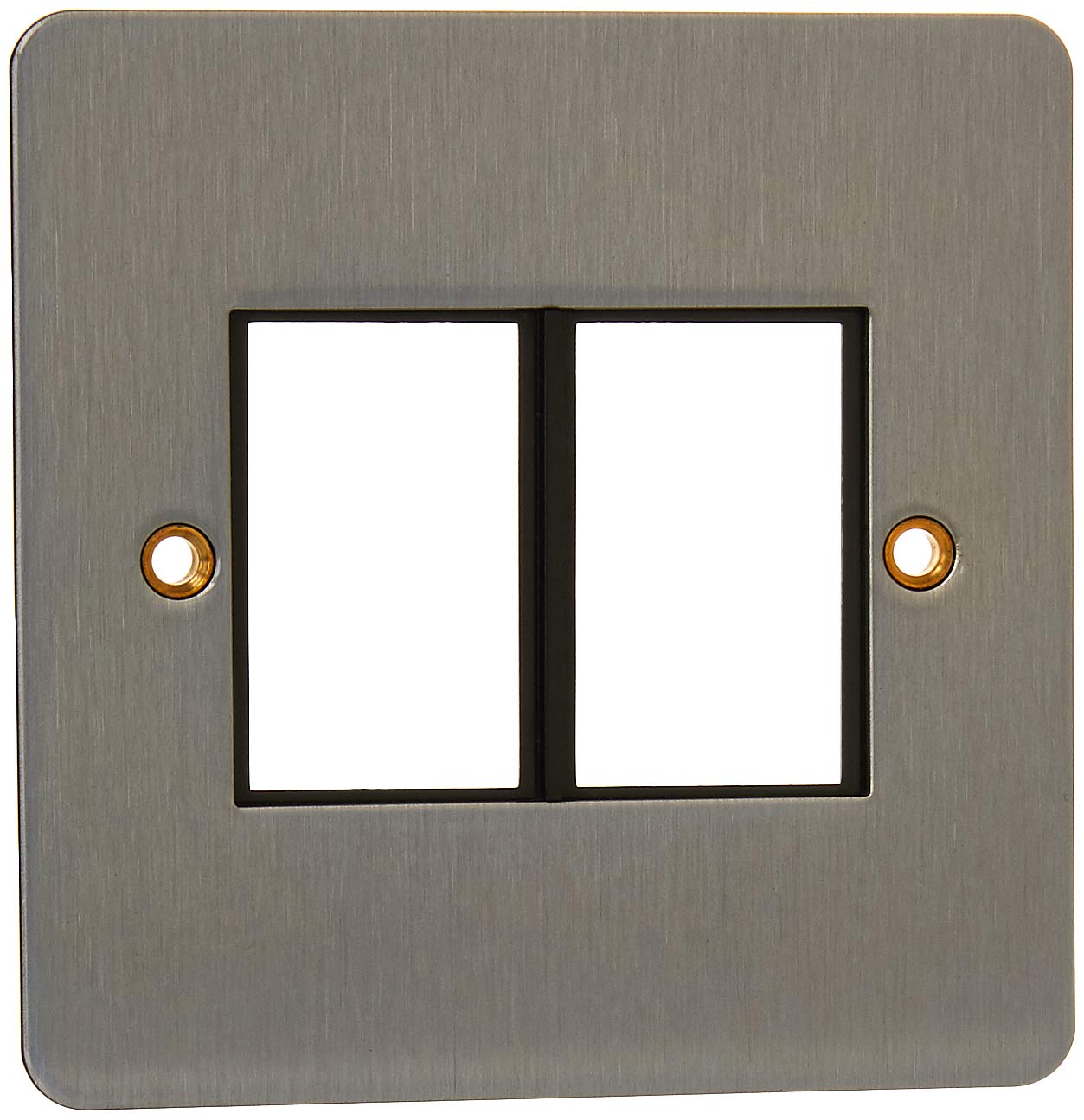 MK Edge K14172BRCB LJU6C 1-Gang 2-Module Frame - Brushed Chrome