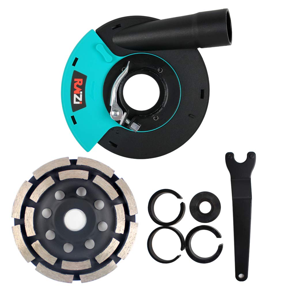 Raizi 125 mm Universal Surface Grinding Dust Shroud Hand Angle Grinder+125 mm Diamond Grinding Cup Wheel