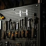 VILLCASE 30pcs 5cm Metal Pegboard Hooks Single Prong Slatwall Hangers Silver view 3
