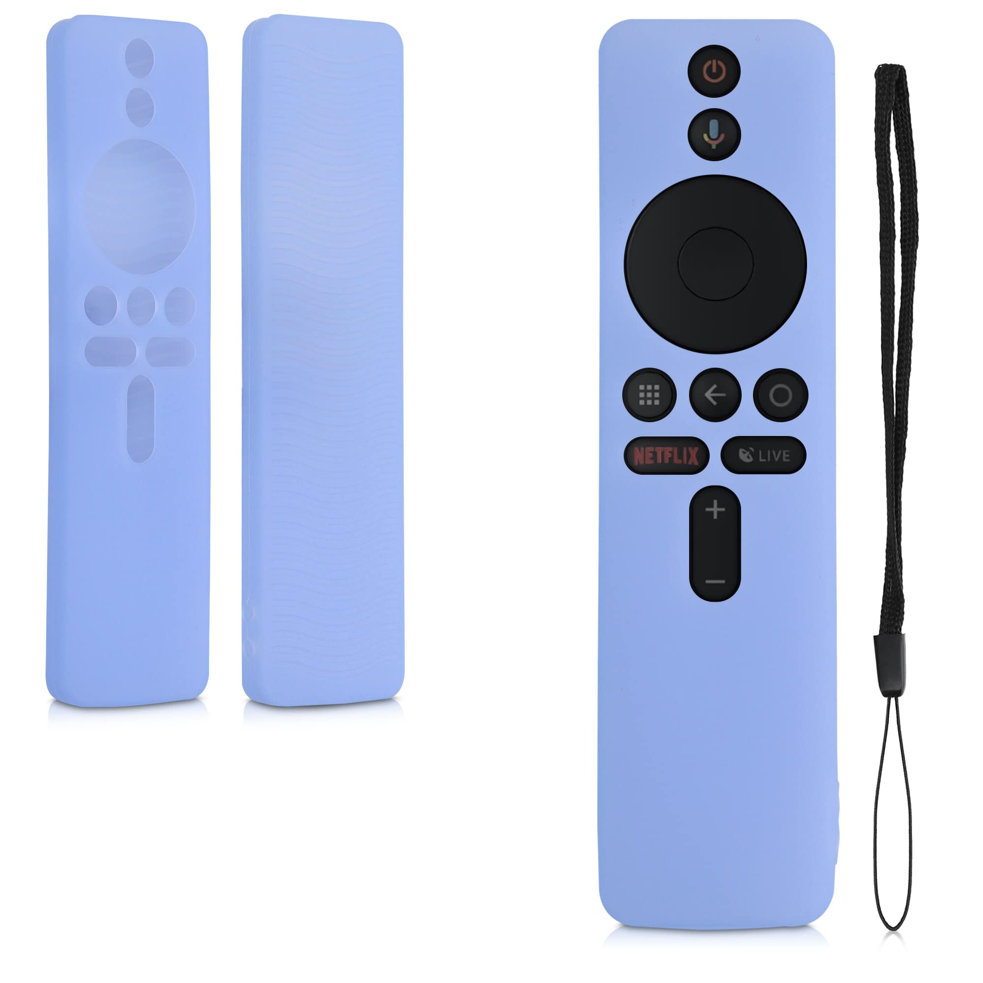 kwmobile Case Compatible with Xiaomi Mi Box S Case - Soft Silicone Cover for Remote Control - Light Blue