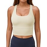 Aoysky Womens Workout Tank Tops Racerback Sleeveless Ribbed Athletic Yoga Tops with Built in Bra