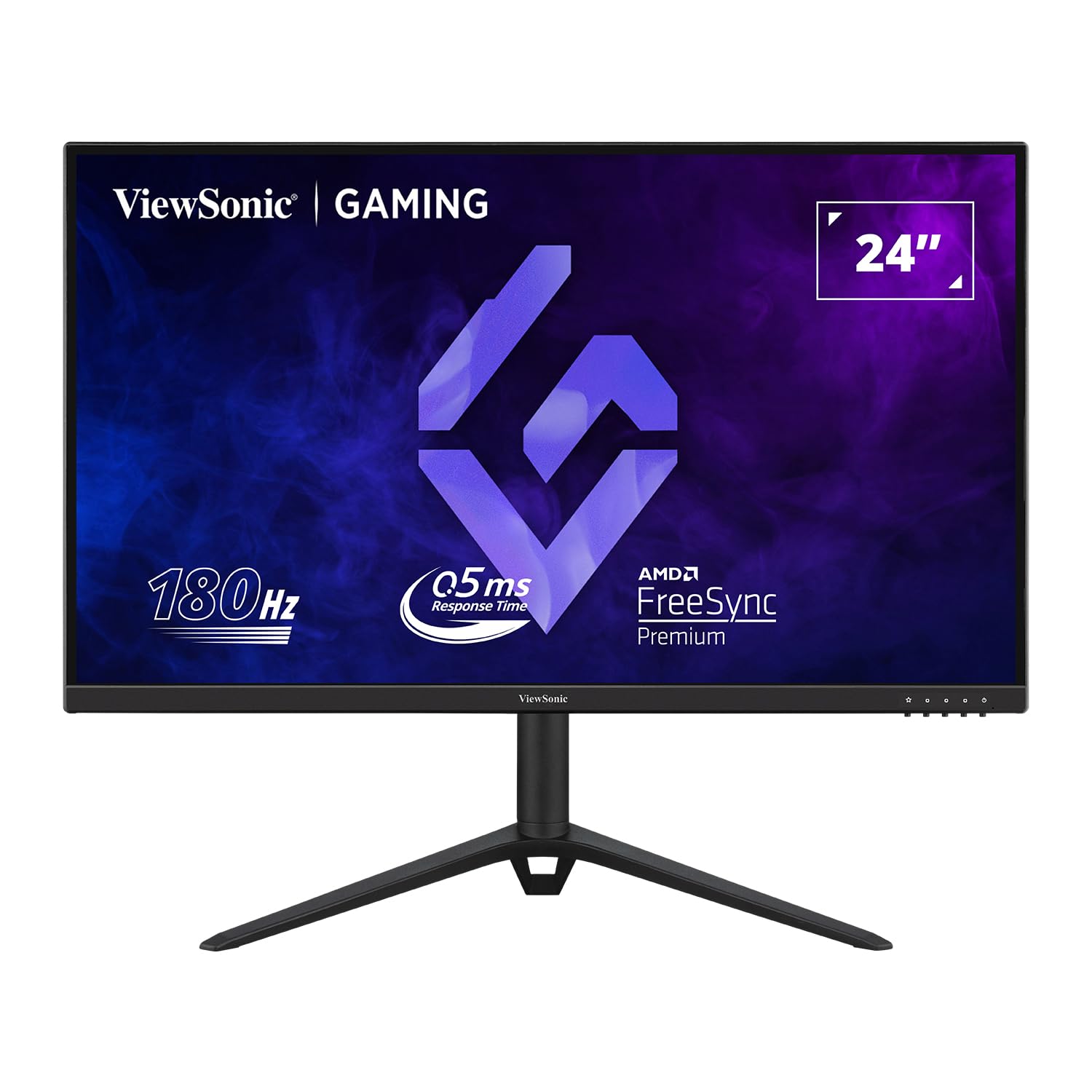ViewSonic VX2428J 60,5 cm (24 Zoll) Gaming Monitor (Full-HD, IPS, 165 Hz, 1 ms, FreeSync Premium, HDMI, DP, Lautsprecher, Höhenverstellbar) Schwarz