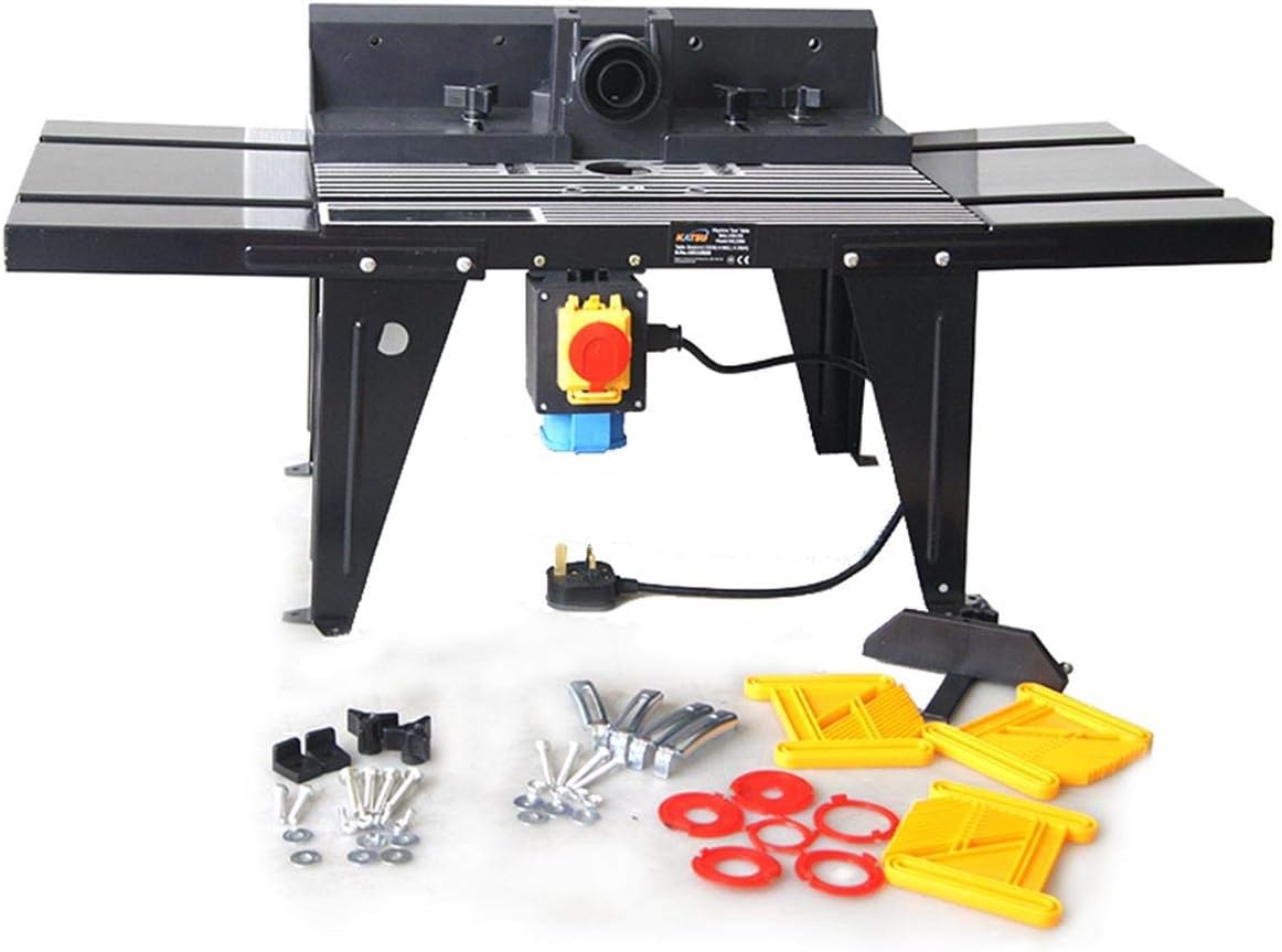 KATSU Router Table with Protractor Bench Mounted with Emergency Stop Amazon.co.uk DIY & Tools