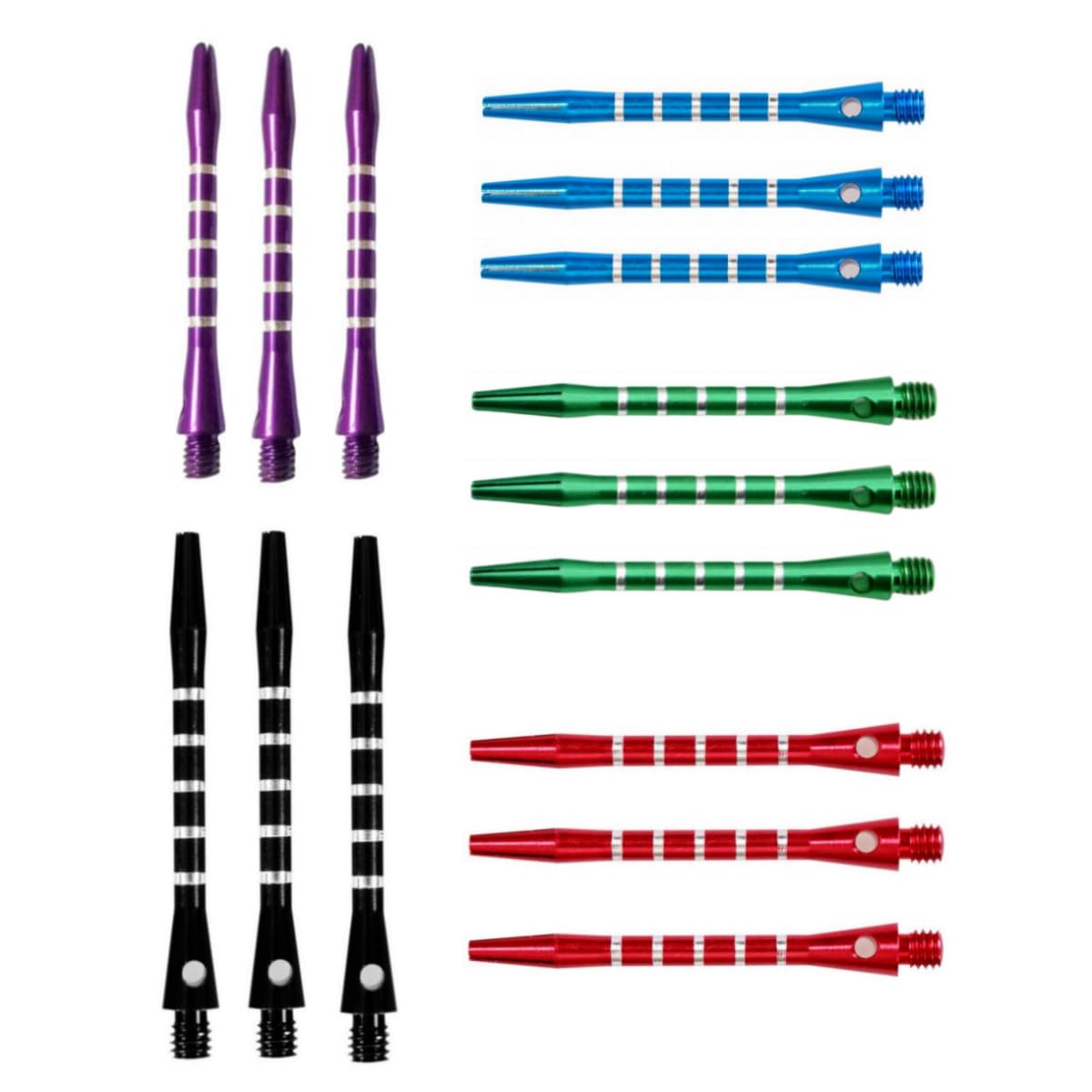 HRLORK 15 Packs Darts Shafts Darts Stems 45MM Aluminium Shafts Multiple Metal Stems Professional Darts Accessories 2BA Shaft