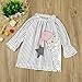 GBSELL Kids Toddler Baby Girls Christmas Outfits Clothes Santa Striped Princess Dress Fall Winter (White, 3T)