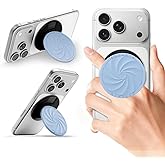 ORNARTO Vortuxe for MagSafe Phone Grip with Kickstand, Soft Liquid Silicone Finger Loop Grip, Phone Ring Holder for Back of Phone, Premium Build & Comfy Touch, Sky Whisper