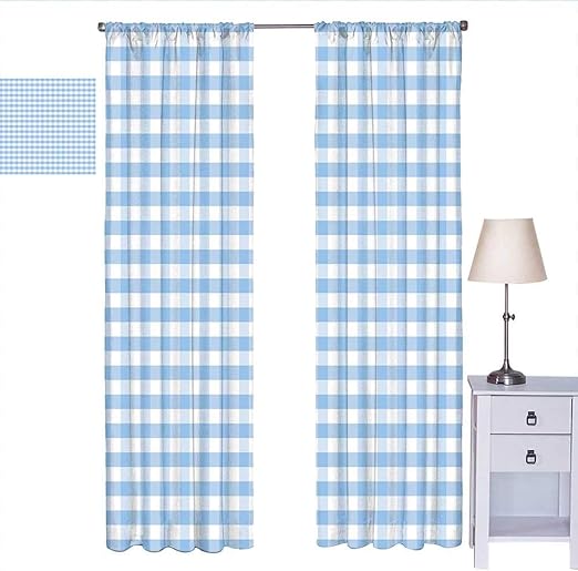 Amazon Com Martindecor Checkered Blackout Curtain Little Squares