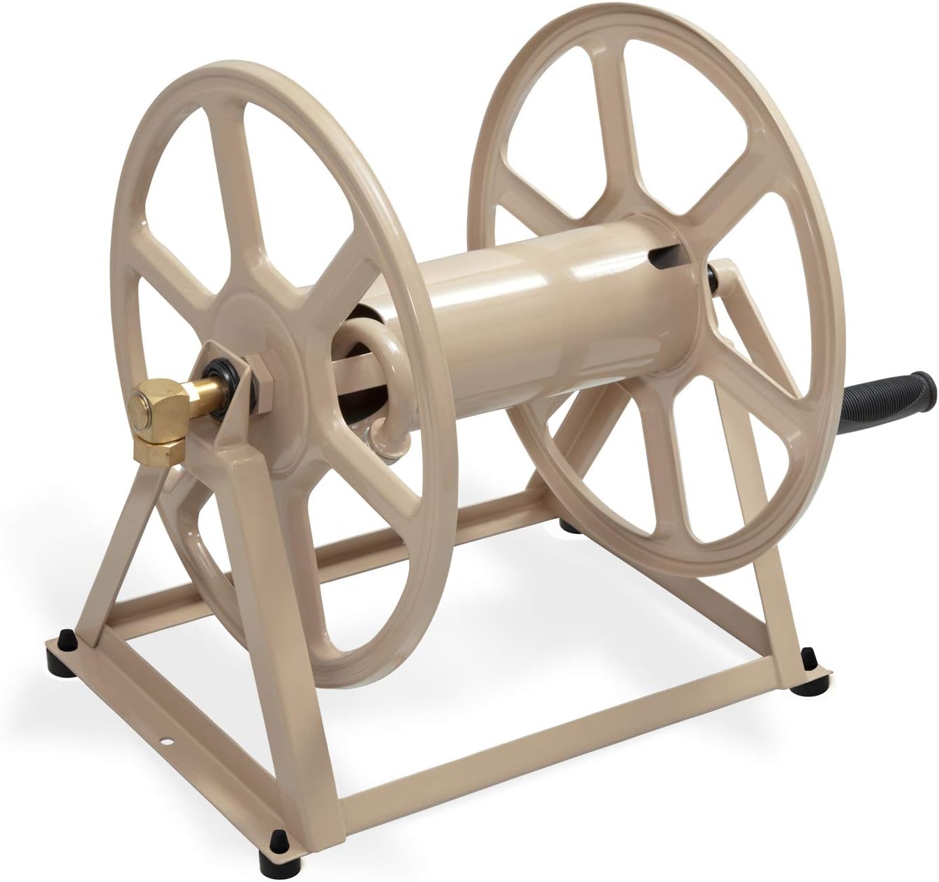 Liberty Garden 709 Steel Wall/Floor Mounted Hose Reel, Holds 200-Feet of 5/8-Inch Hose - Tan : Garden & Outdoor