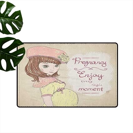 Anzhutwelve Citation Tapis D Entree De Grossesse Pour Profiter De Chaque Instant Clipart Robe De Femme Enceinte Chapeau 36 X 48 Cm Tapis De Sol De Cuisine Salon Amazon Fr Jardin