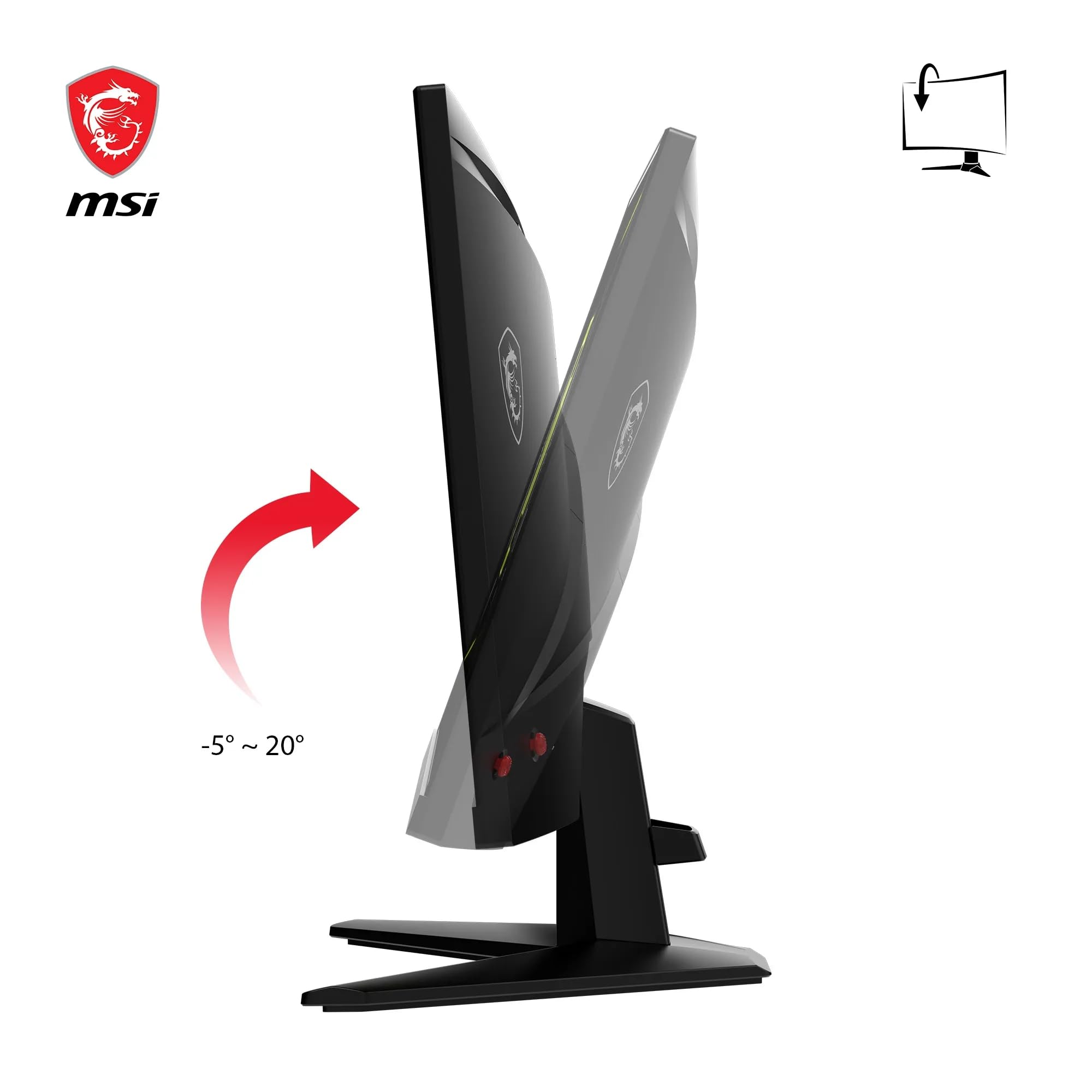 MSI MAG 256F 24,5 Zoll FHD Gaming Monitor - 1920 x 1080 Rapid IPS Panel, 180 Hz / 1ms GtG, 127% sRGB, Frameless Design, HDR Ready - DisplayPort 1.2a, HDMI 2.0b CEC