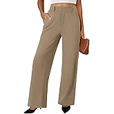 FireSwan Wide Leg Pants Woman Palazzo Casual Slacks High Waisted Trousers Loose Business Work Dress Office Pockets