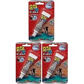 Flex Glue Rubberized Waterproof Adhesive, Clear, 0.6 oz Mini Tube, 3-Pack | Instant grab adhesive, works underwater, no run or drip, UV resistant, paintable, pools, showers, concrete, brick, wood, RV