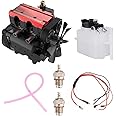 Aetheria SEMTO ST-NF2 DIY Mini Metal Engine, L2 Inline 2-Cylinder DIY Assembly Engine with Starter Kit