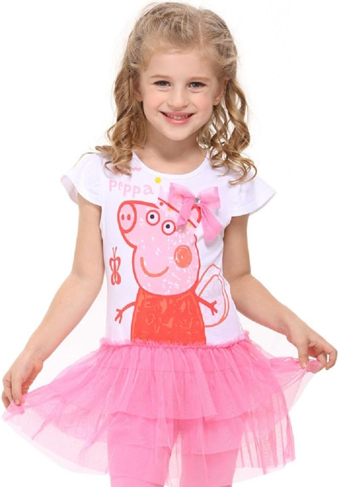 Cute Cartoon Princess Tutu Party Dress Skirt for baby Girl Kid Children Pink