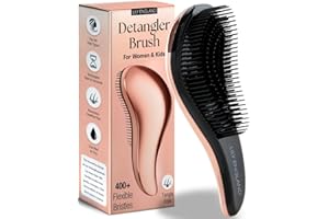 Lily England Teen Girl Gifts Trendy Stuff – Gentle Detangler Hair Brush for Curly, Thick, Straight & Natural Hair – Attractive Gift for Teen Girls with Flexible Bristles for Wet & Dry Hair, Rose-Gold