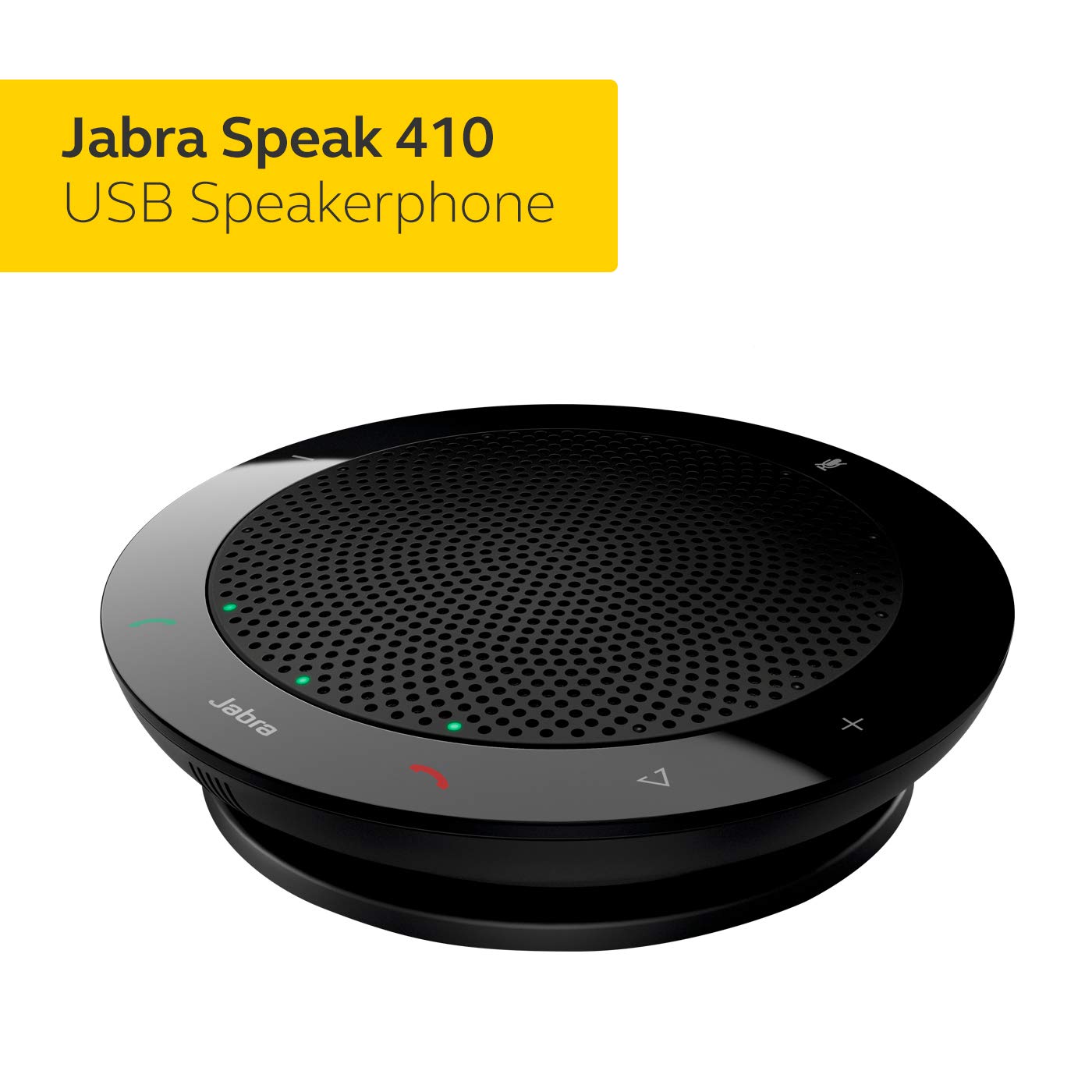 Jabra Speak 410 Corded Speakerphone for Softphones – Easy Setup, Portable USB Speaker for Holding Meetings Anywhere with Outstanding Sound Quality