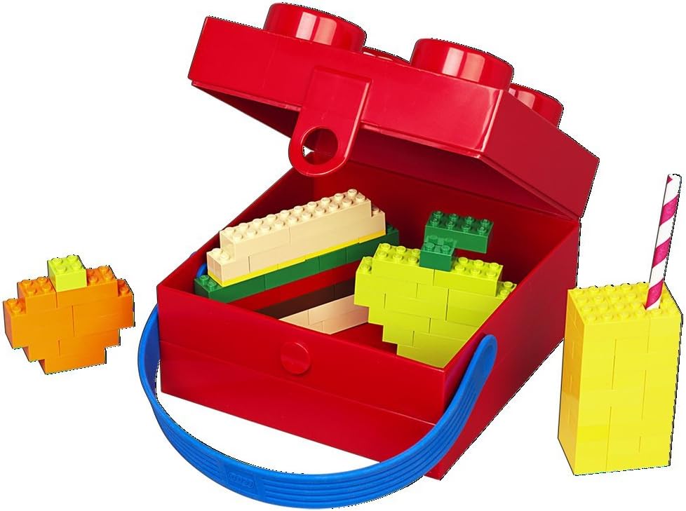 LEGO Lunch Box with Handle Sand Green, Portable Lunch Box for Kids & Adults, Food Storage Container with Lid, Dishwasher Safe - Image 3