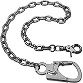 Ahiller Heavy Duty Wallet Chain for Men - 24.5" Secure Biker Chain with Dual-Lock for Jeans, Pants,Keys