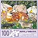 Bits and Pieces – Large 100 Piece Jigsaw Puzzle for Adults – Woodland Friends - Forest Deer Bunny Turtle Bird Jigsaw Puzzle by Julie Bauknecht, Completed Puzzle Size: 15