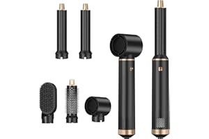 DRYHSIP 5 in 1 Hair Styler & Hair Dryer Brush, Low-Speed Negative Ionic Air Styler Drying, Multi Hair Styler, Professional Blow Dryer Brush for Curling Volumizing Straightening Styling