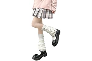 Lebaley Kawaii Leg Warmers for Girls Women - Japanese Lolita Leg Warmers Y2K Harajuku Leg Cover Stockings Kawaii Knit Socks