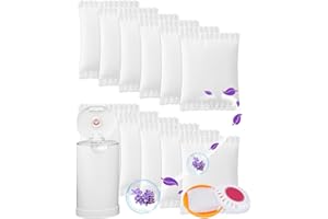 KeeTidy Diaper Pail Deodorizer Odor Absorber Compatible with Munchkin Arm and Hammer Diaper Pail, Lavender Scented Diaper Pail Odor Eliminator for Munchkin Nursery Fresheners, 12 Pack