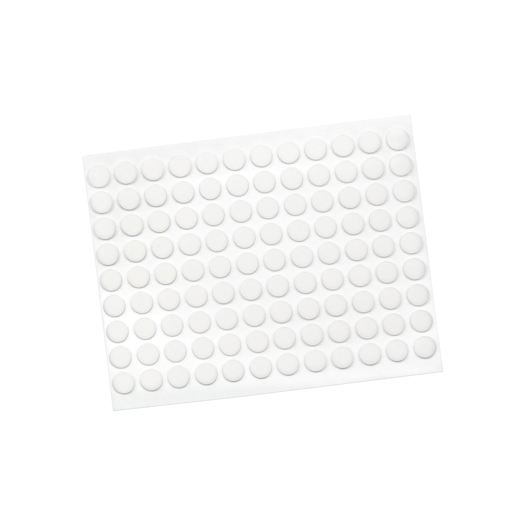 Adsamm® / 108 x self-adhesive anti-slip pads made of EPDM cellular rubber/ø 0.39'' (ø 10 mm) / White/round / 0.098'' (2.5 mm) thick anti-slip glides