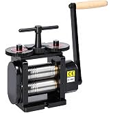 HAADID 110mm Jewelry Rolling Mill, Manual 3 in 1 Sheet and Wire Tool | 110mm width, hardened steel rollers, sheet and wire forming, texture embossing for jewelers and DIY studios