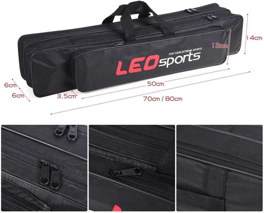 Doofang Fishing Tackle Bag, Portable Fishing Rod Bag Large Capacity Fishing Rod Tackle Holdall Carryall Bag, Fishing Backpack