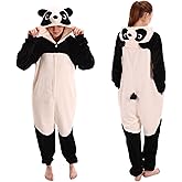 COSUSKET Snug Fit Unisex Adult Onesie Pajamas, Flannel Cosplay Animal One Piece Halloween Costume Sleepwear Homewear