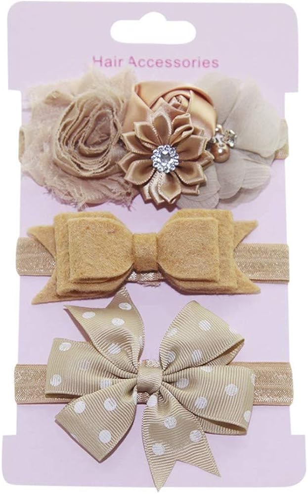 L Taille Unique Floral Bowknot Bandeau Cheveux Ensemble Accessoires De Photographie De Fete Labiuo 3pcs Bandeau Elastique Cheveux Bebe Fille Bebe Puericulture Bonnets Casquettes Et Bobs Centroarco Com
