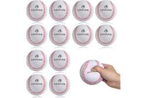 ADIZHAM Foam Baseballs - 12 Pack of 9 inch Soft Practice Tballs for Youth Beginners - Safe for Throwing, Catching, and Batting Practice
