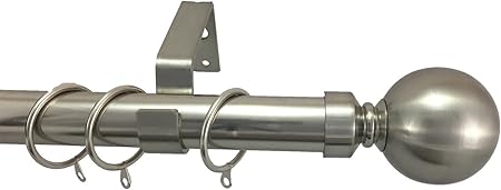 28mm Diameter Metal Curtain Pole Various Finials Lengths