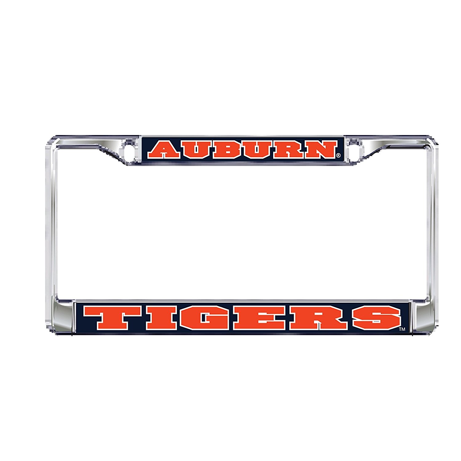 Auburn University Tigers Silver Metal License Plate Frame