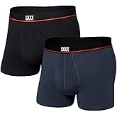 SAXX Underwear Co. Men's Underwear with Pouch Non-Stop Stretch Cotton Trunk Fly 2Pk