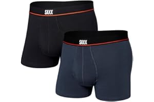 SAXX Underwear Co. Men's Underwear with Pouch Non-Stop Stretch Cotton Trunk Fly 2Pk