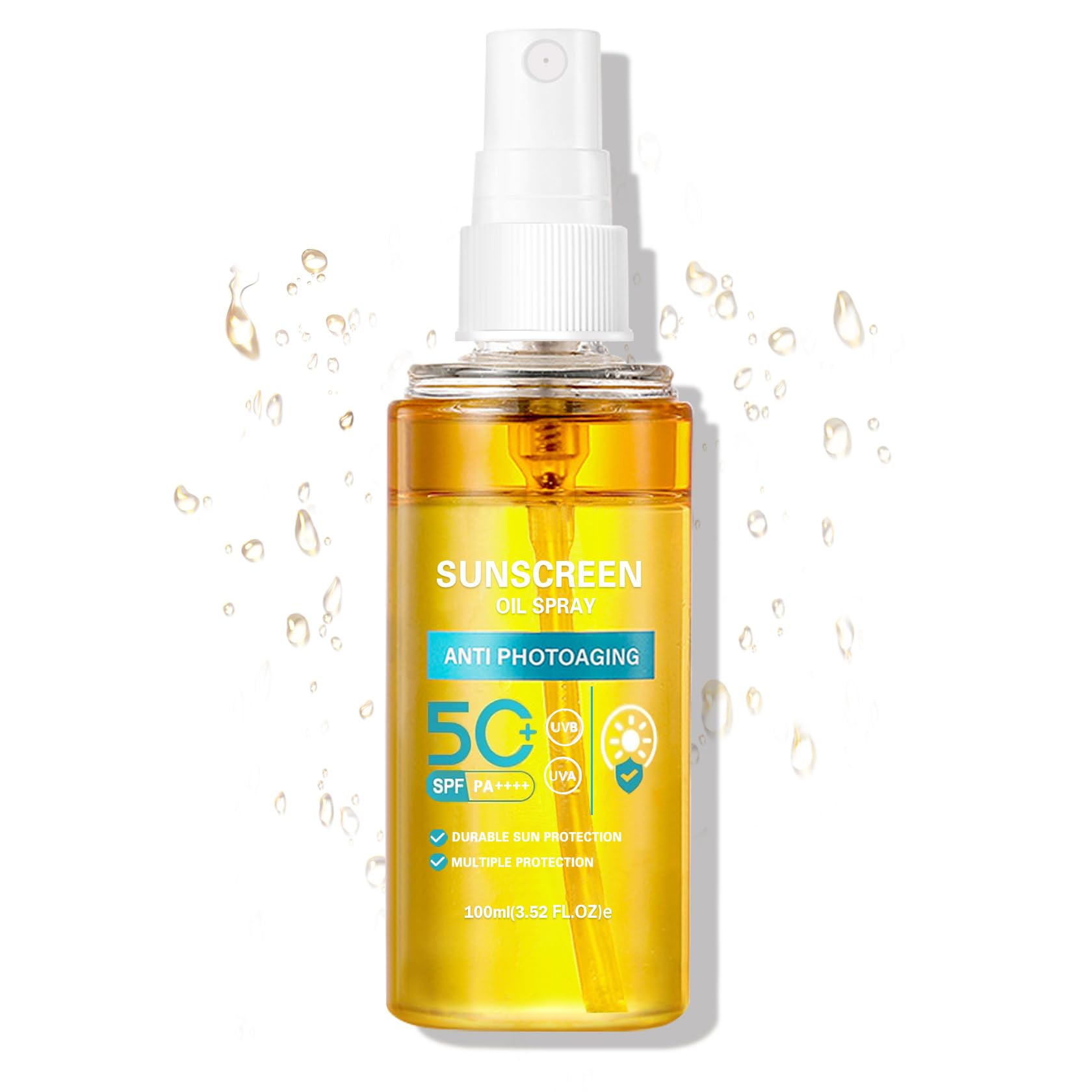 Photo 1 of QIUFSSE Sunscreen Oil Body Sunscreen Spray Spf 50 Hydration Glow Mist Lightweight Spf Body Oil,Refreshing Spray,Suitable for All Skin Types