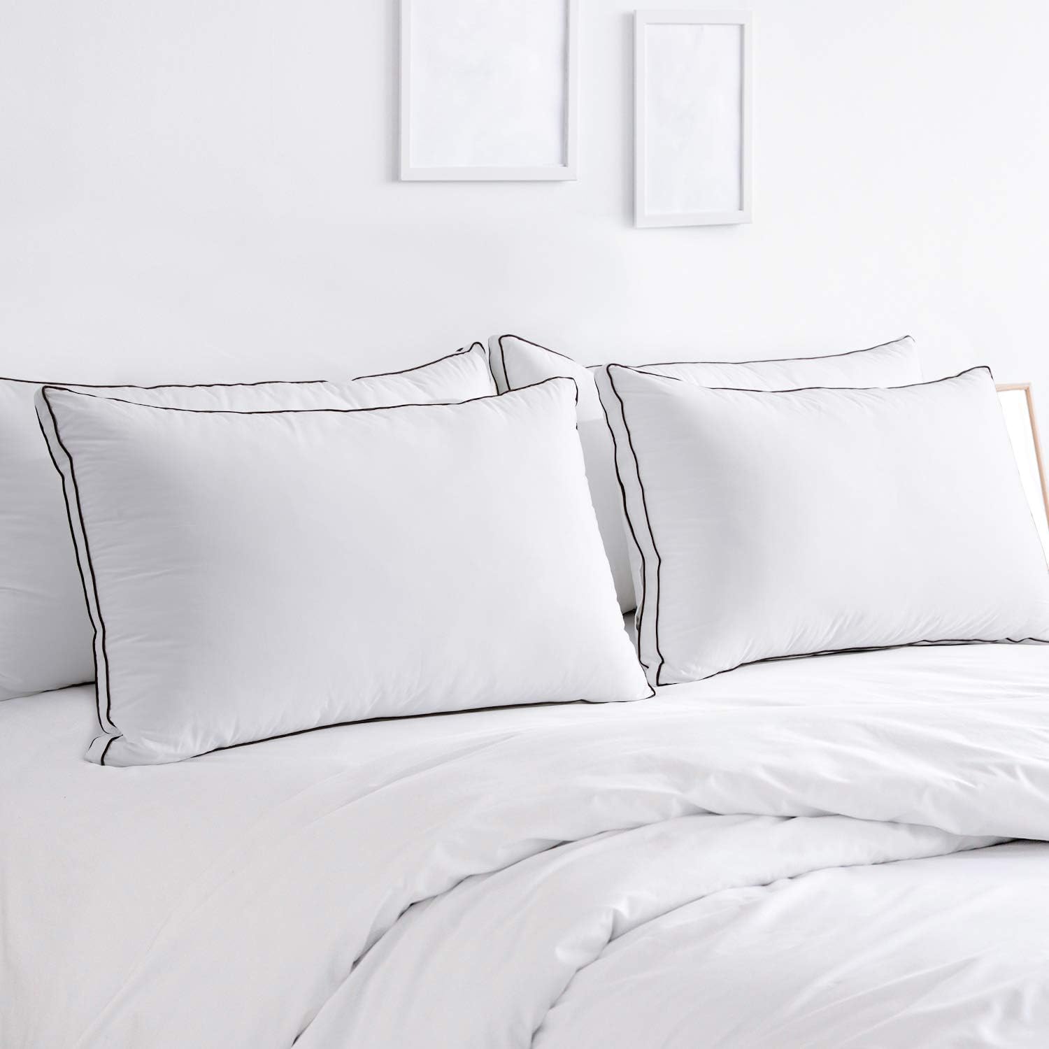 Soamay Bed Pillows for Sleeping 2 Pack, Luxury Down Alternative Pillows with Premium Hypoallergenic Plush Fiber, Good for Side and Back Sleeper-20 x 30 Inches (Queen): Home & Kitchen