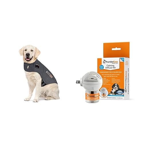 ThunderShirt Classic Dog Anxiety Jacket and ThunderEase Calming
