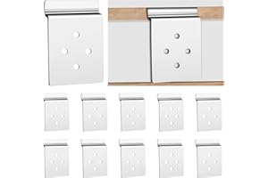 Pelopy 10 Pack Slatwall Metal Plate Mount Backplate Mounting Adapter to Make Items Slatwall Compatible Heavy Duty Steel Bracket with 4 Pre-Drilled Holes Backplate for Secure Displays